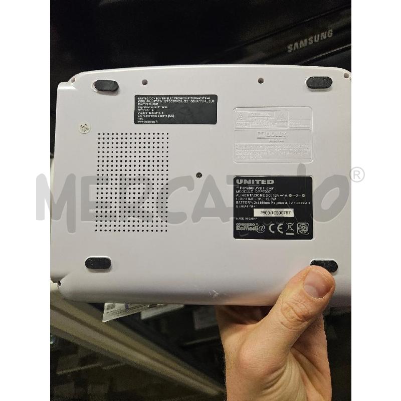 LETTORE DVD UNITED DVP 7007 DA VIAGGIO | Mercatino dell'Usato Modena 3