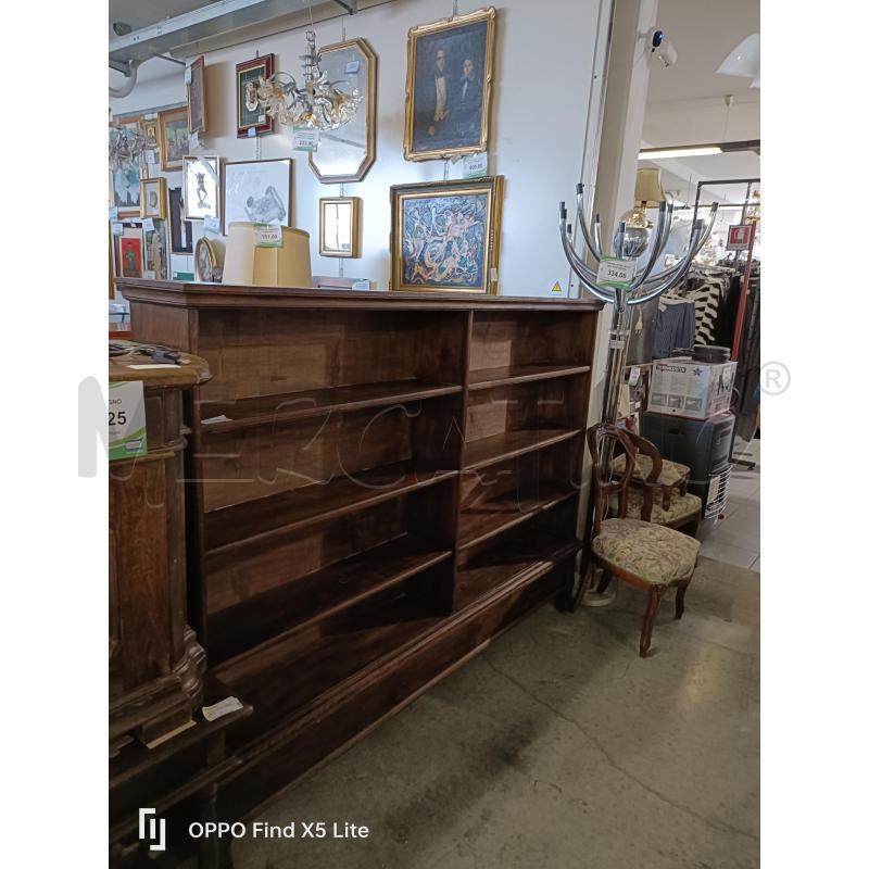 LIBRERIA ANTICA  LINEARE LEGNO SCURO 4 RIPIANI | Mercatino dell'Usato Modena 1