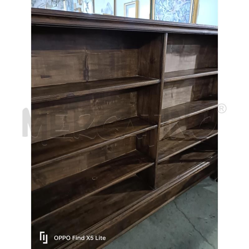 LIBRERIA ANTICA  LINEARE LEGNO SCURO 4 RIPIANI | Mercatino dell'Usato Modena 2