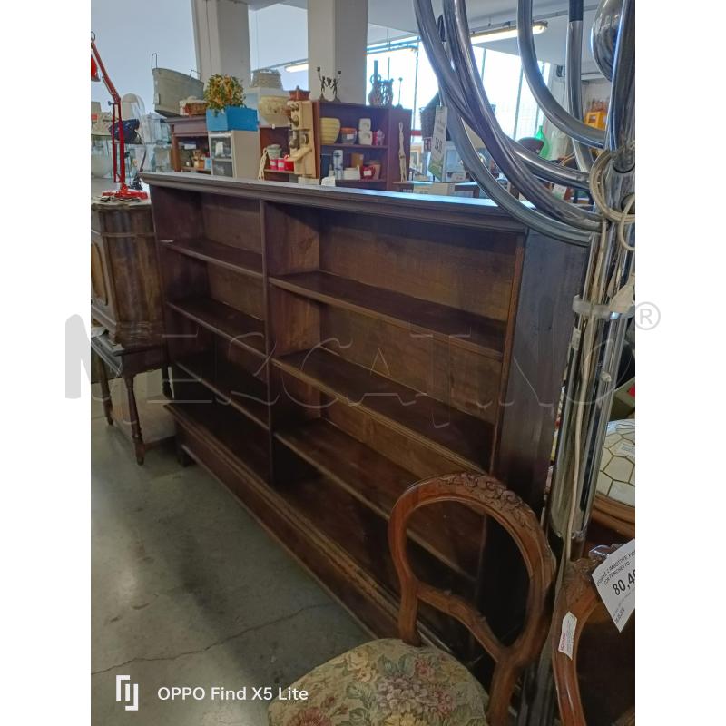 LIBRERIA ANTICA  LINEARE LEGNO SCURO 4 RIPIANI | Mercatino dell'Usato Modena 4