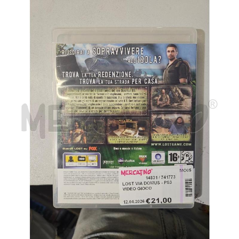 LOST VIA DOMUS - PS3 VIDEO GIOCO  | Mercatino dell'Usato Modena 2
