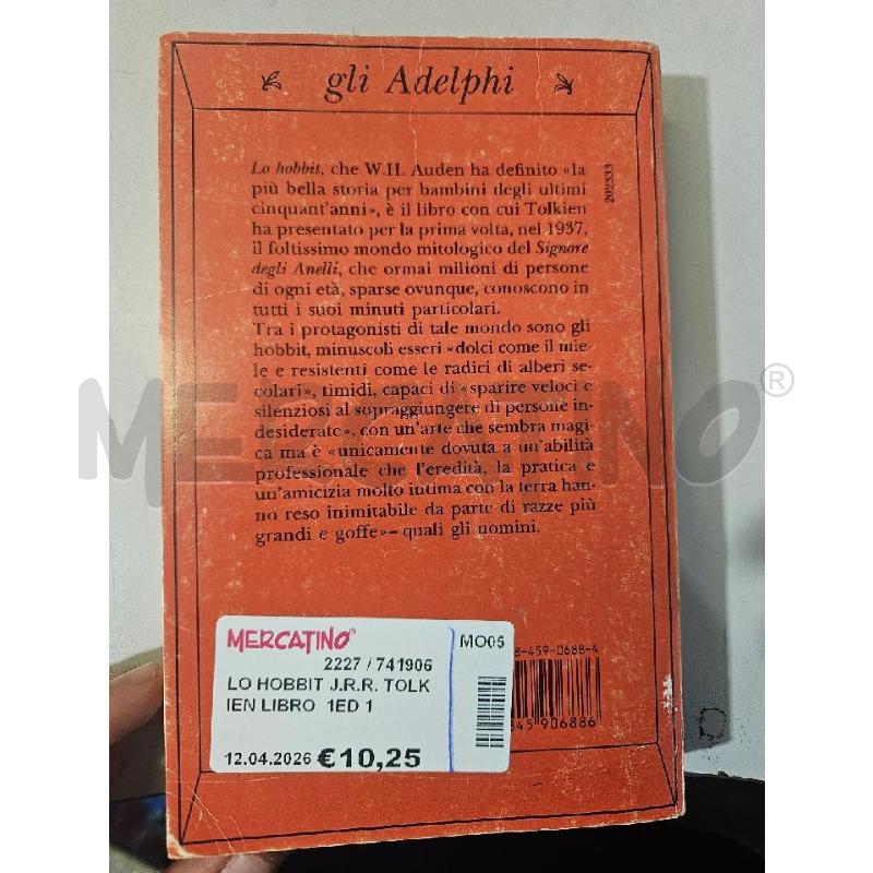 LO HOBBIT J.R.R. TOLKIEN LIBRO  1ED 1989 | Mercatino dell'Usato Modena 2