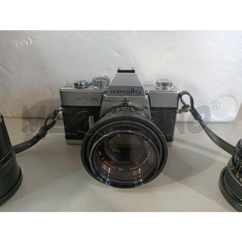 MACC. FOTOG. MINOLTA SRT101 CON ZOOM E ALTRO OBBIETTIVO | Mercatino dell'Usato Modena 2