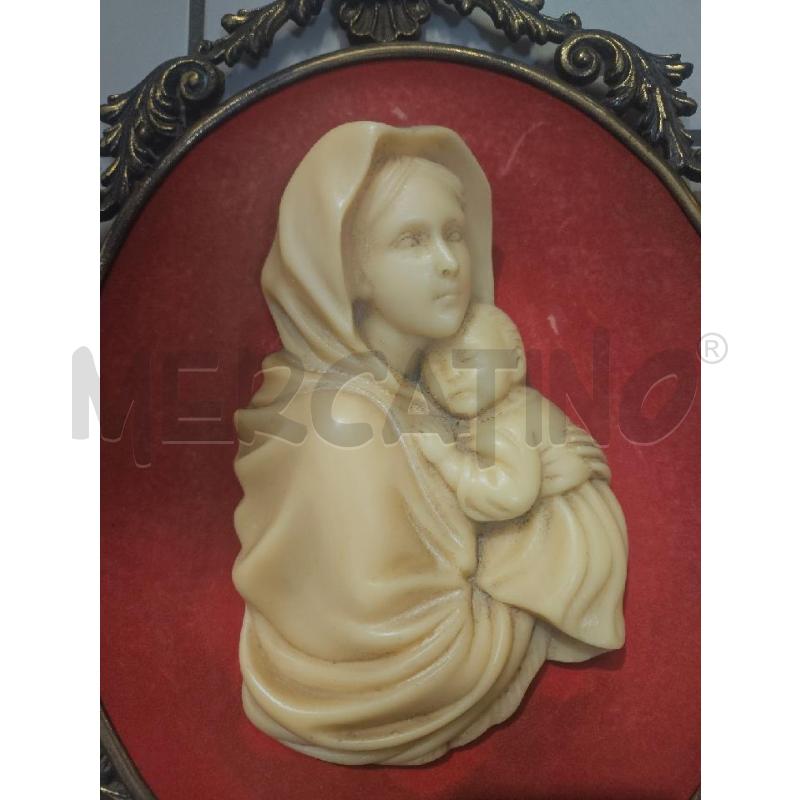 MADONNA CON BAMBINO CORNICE OVALE MET. 40X30CM | Mercatino dell'Usato Modena 2