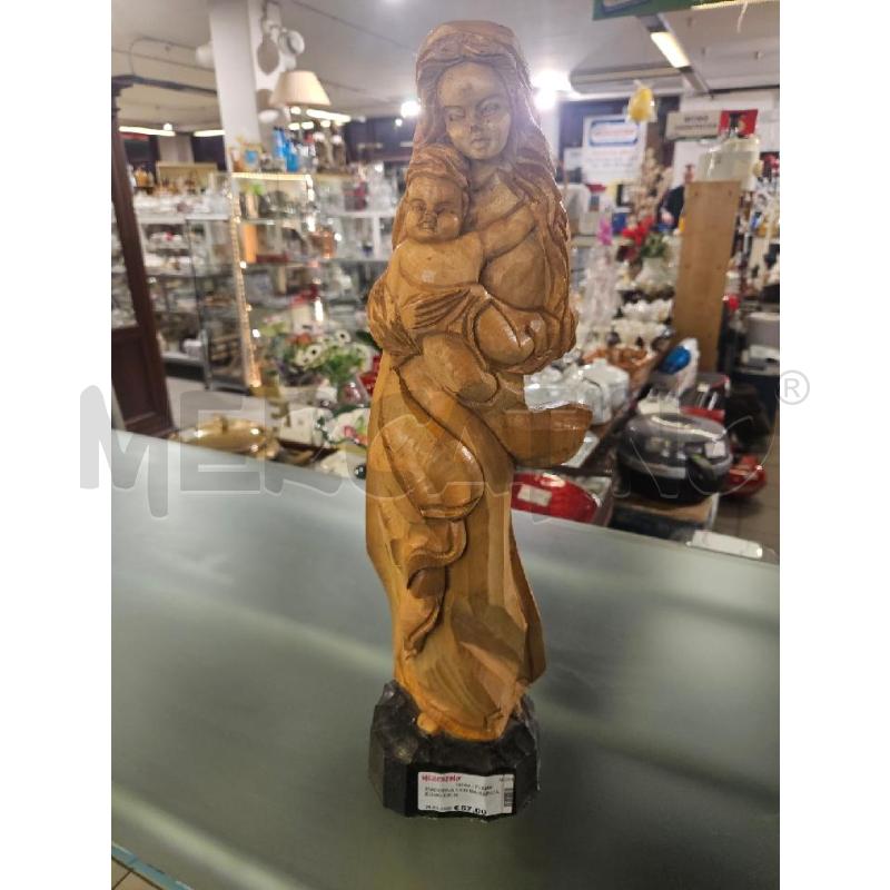 MADONNA CON BAMBINO LEGNO 50CM | Mercatino dell'Usato Modena 1