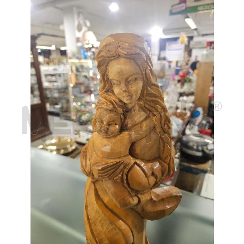 MADONNA CON BAMBINO LEGNO 50CM | Mercatino dell'Usato Modena 2