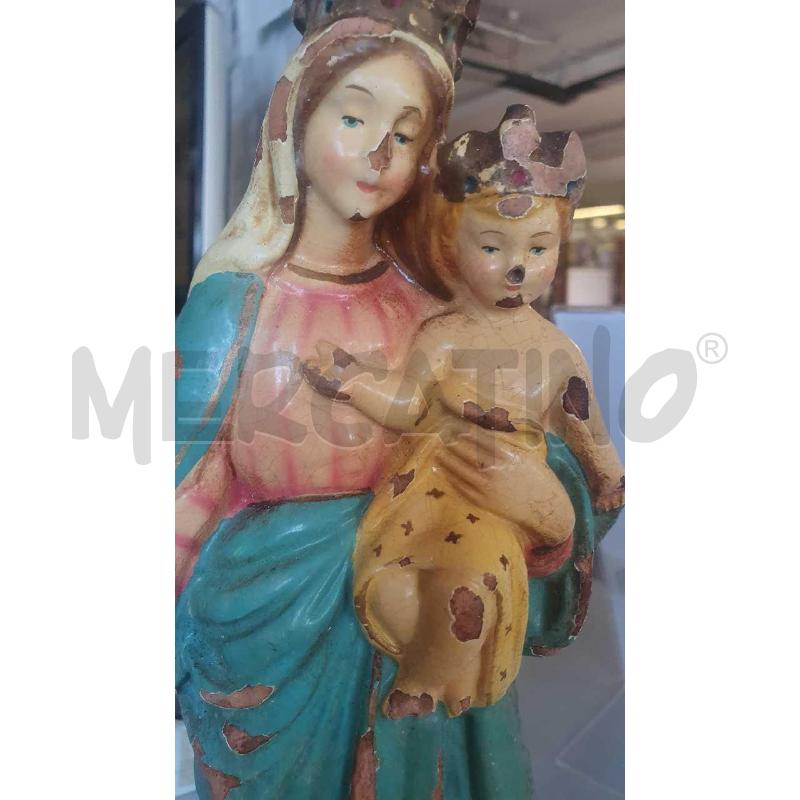 MADONNA CON BAMBINO TERRACOTTA 35CM DIPINTA ANTICA SBECCATURE | Mercatino dell'Usato Modena 2