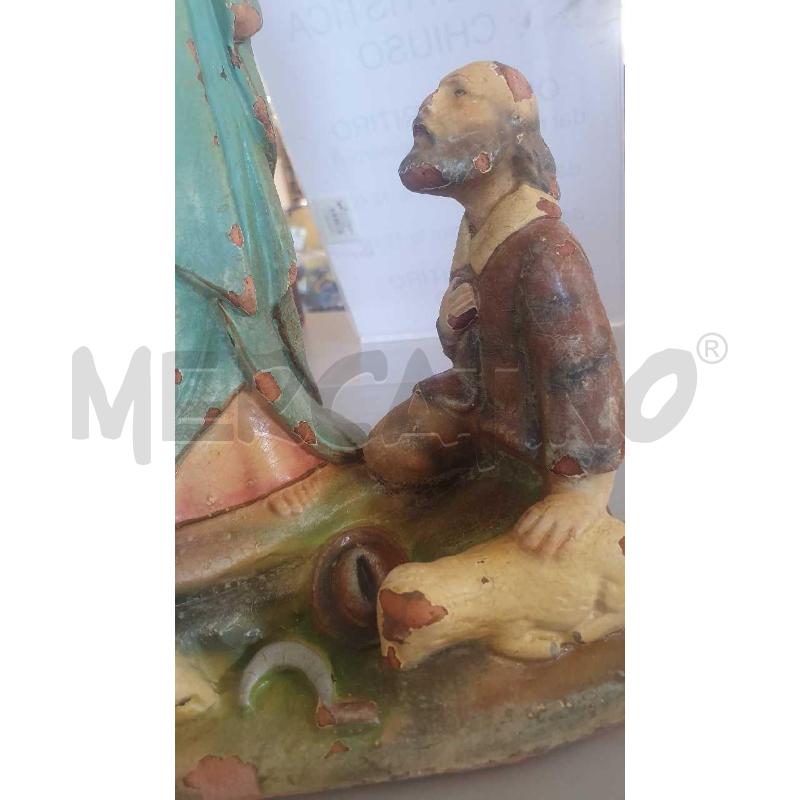 MADONNA CON BAMBINO TERRACOTTA 35CM DIPINTA ANTICA SBECCATURE | Mercatino dell'Usato Modena 3
