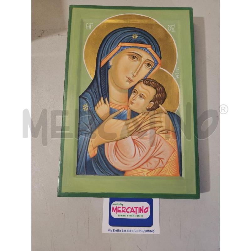 MADONNINA BAMBINO 20X30CM DIPINTO SU LEGNO | Mercatino dell'Usato Modena 1