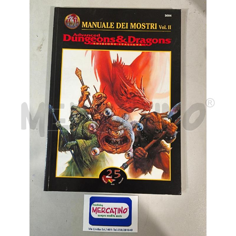 MANUALE DEI MOSTRI VOL II 5004 ADVANCED DUNGEONS DRAGONS | Mercatino dell'Usato Modena 1