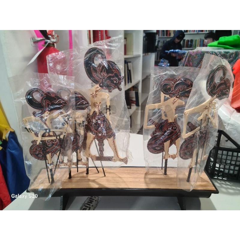 MARIONETTE PZ. 5 +BASE LEGNO WAYANG KULIT INDONESIANA | Mercatino dell'Usato Modena 1