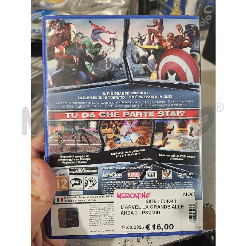 MARVEL LA GRANDE ALLEANZA 2 - PS2 VIDEO GIOCO  | Mercatino dell'Usato Modena 2