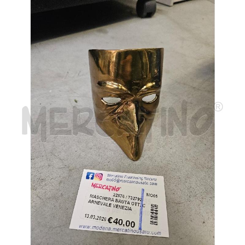 MASCHERA BAUTA OTT. CARNEVALE VENEZIANO  | Mercatino dell'Usato Modena 1