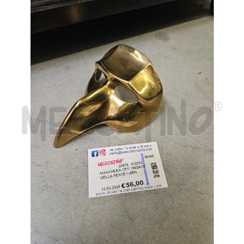 MASCHERA OTT. MEDICO DELLA PESTE CARNEVALE VENEZIANO | Mercatino dell'Usato Modena 1