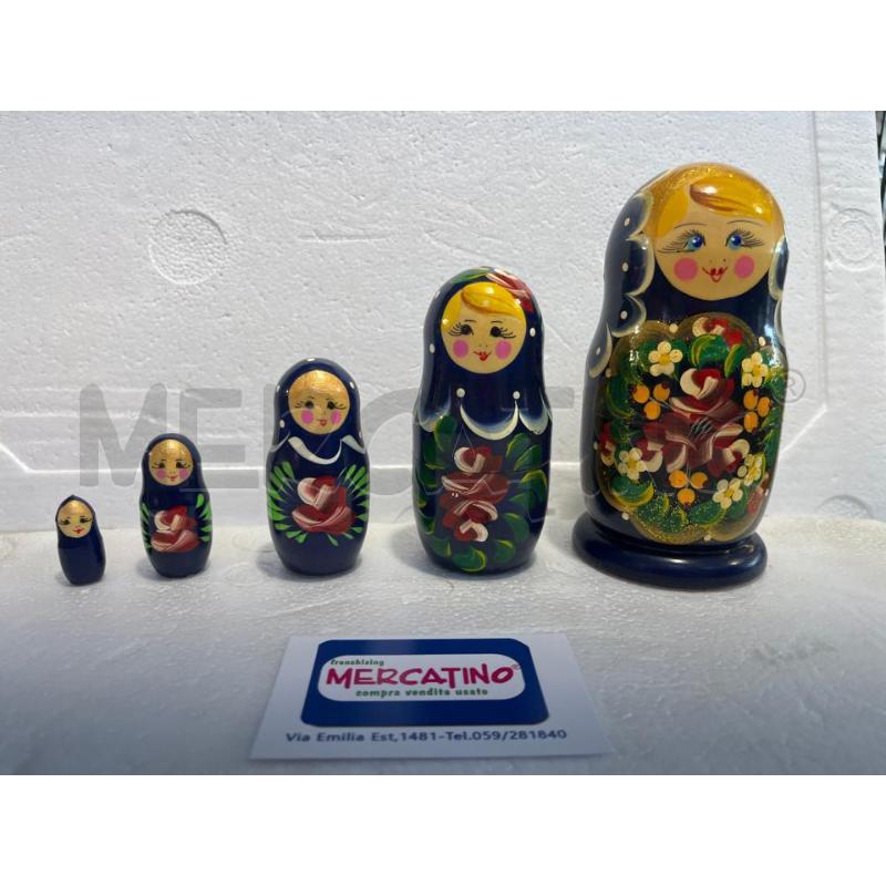 MATRIOSKA PZ.5 BLU DIPINTA | Mercatino dell'Usato Modena 1