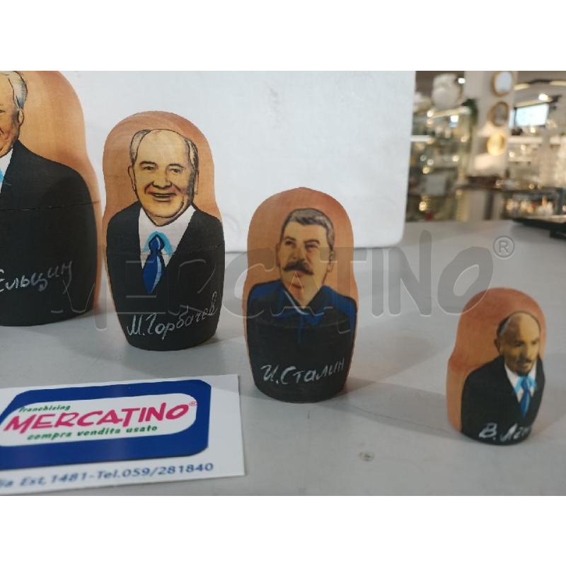 MATRIOSKA PZ.5 LEGNO DIPINTA 17CM PRESIDENTI RUSSI | Mercatino dell'Usato Modena 3