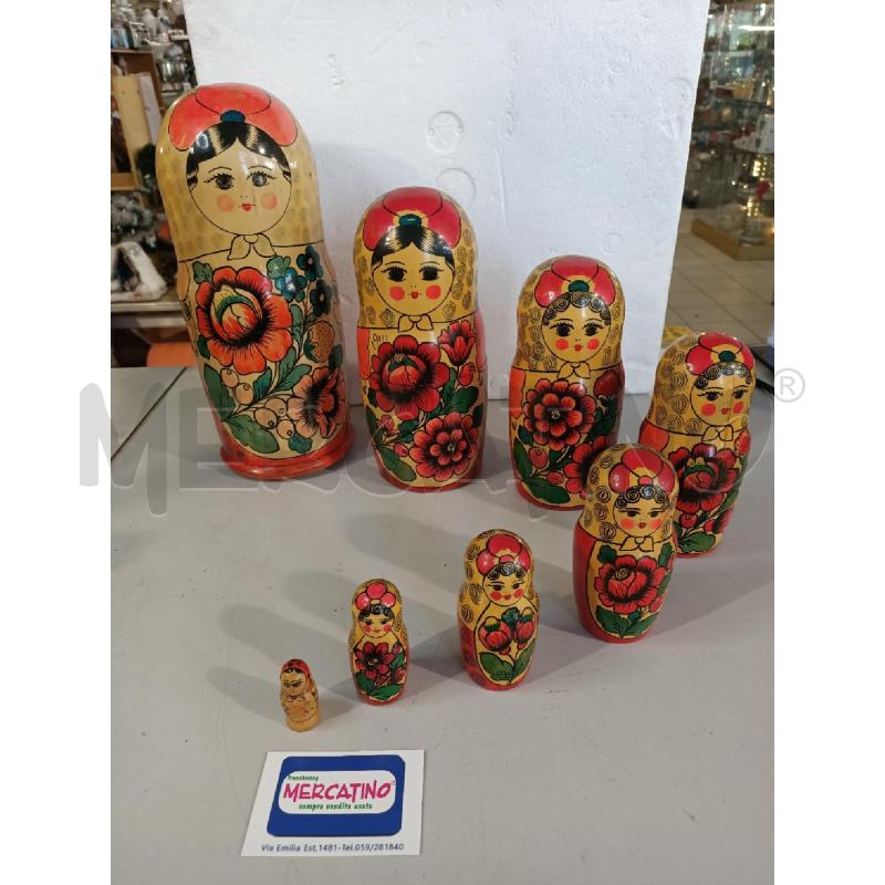 MATRIOSKA PZ.8 LEGNO DIPINTA 32CM | Mercatino dell'Usato Modena 1