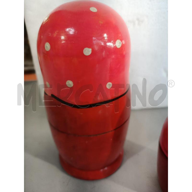 MATRIOSKA PZ. 5 LEGNO DIPINTA 15CM FUCSIA  | Mercatino dell'Usato Modena 3