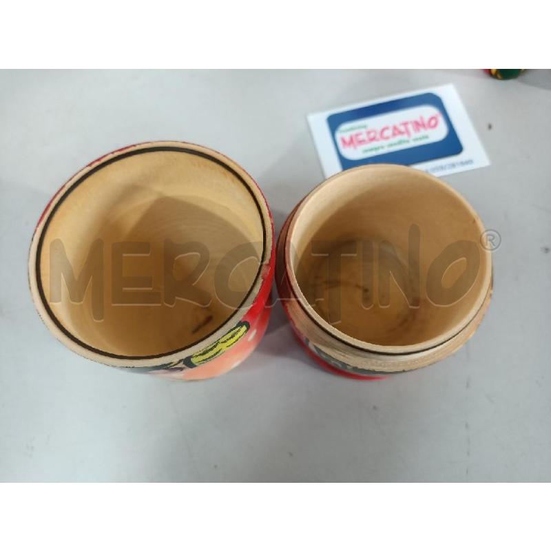 MATRIOSKA PZ. 5 LEGNO DIPINTA 15CM FUCSIA  | Mercatino dell'Usato Modena 5