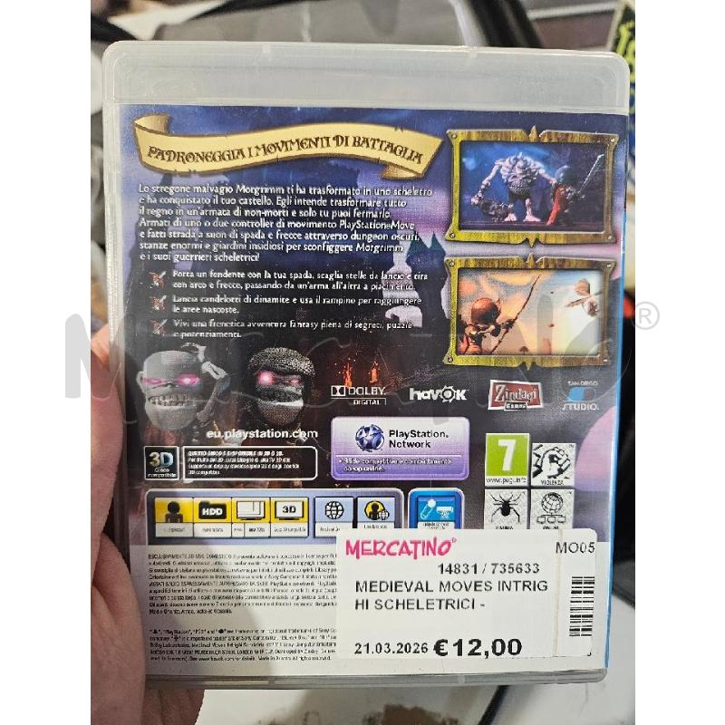 MEDIEVAL MOVES INTRIGHI SCHELETRICI - PS3 VIDEO GIOCO  | Mercatino dell'Usato Modena 2