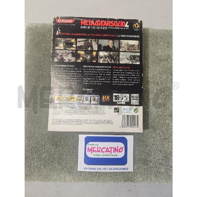 METALGEARSOLID4 GUNS OF THE PATRIOT - PS3 VIDEO GIOCO  | Mercatino dell'Usato Modena 2