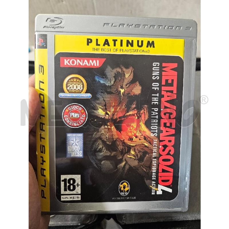 METALGEARSOLID4 PLATINUM - PS3 VIDEO GIOCO  | Mercatino dell'Usato Modena 1