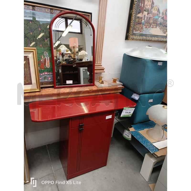 MOBILE CON SPECCHI ANNI 70 ROSSO LACCATO | Mercatino dell'Usato Modena 3