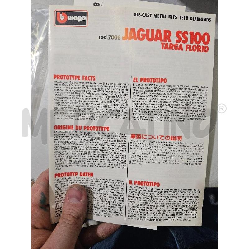 MOD. AUTO JAGUAR SS100 TARGA FLORIO 1937 7006 BURAGO NON VERIFICATO | Mercatino dell'Usato Modena 5