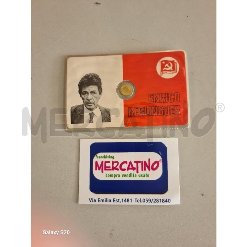 MONETA 8KT ENRICO BERLINGUER  | Mercatino dell'Usato Modena 1