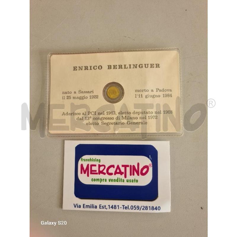 MONETA 8KT ENRICO BERLINGUER  | Mercatino dell'Usato Modena 2