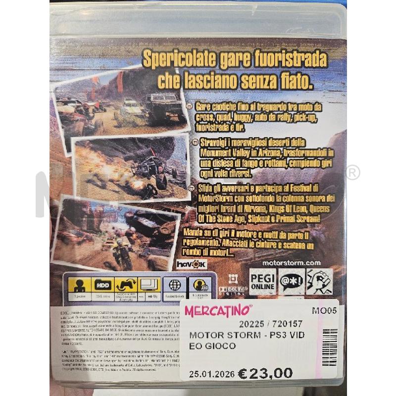 MOTOR STORM - PS3 VIDEO GIOCO  | Mercatino dell'Usato Modena 2