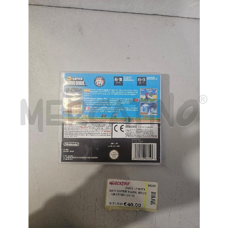 NEW SUPER MARIO BROS - NINTENDO DS VIDEO GIOCO  | Mercatino dell'Usato Modena 2