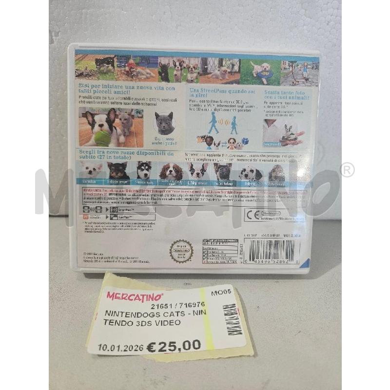 NINTENDOGS CATS - NINTENDO 3DS VIDEO GIOCO  | Mercatino dell'Usato Modena 2