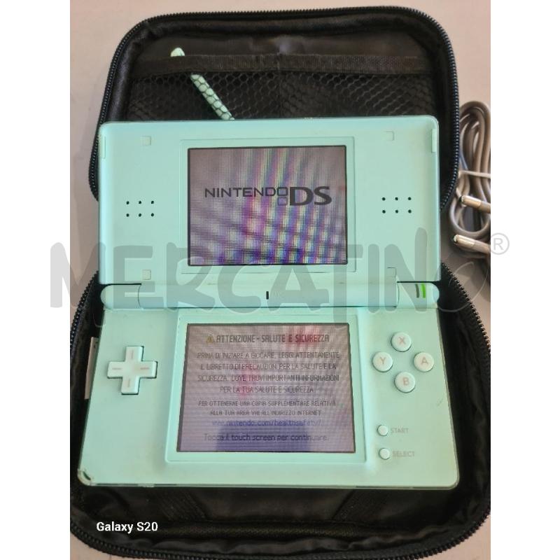 NINTENDO DS TURCHESE CUSTODIA +CARICATOREE PICCOLO DIFETTO | Mercatino dell'Usato Modena 2