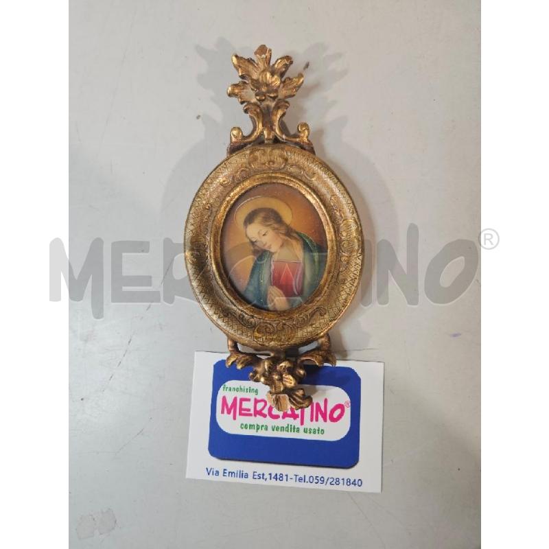 OVALE MADONNA DIPINTA 16CM CORNICE LEGNO DORATA | Mercatino dell'Usato Modena 1