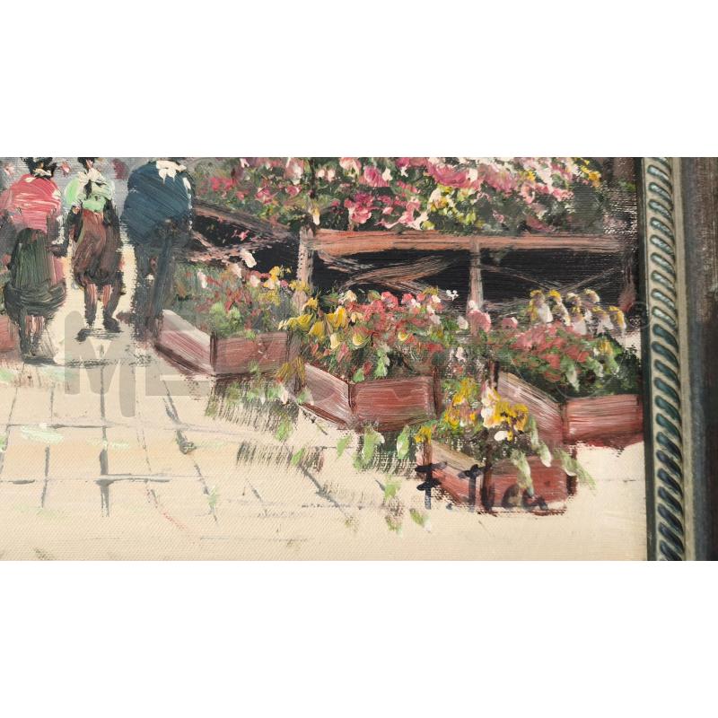PAESAGGIO MERCATO OLIO 88X68CM CORNICE LEGNO | Mercatino dell'Usato Modena 3