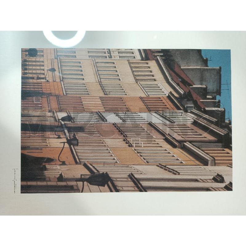 PAESAGGIO URBANO LITOGRAFIA FRANCO FONTANTA 1993 TIRATURA 500 52X37CM | Mercatino dell'Usato Modena 2