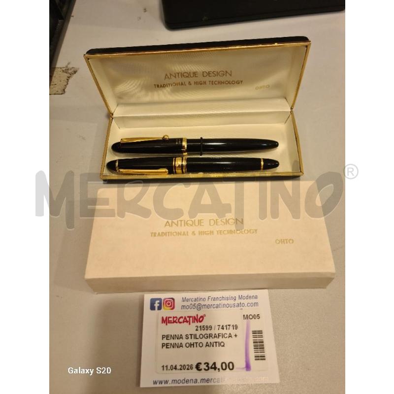 PENNA STILOGRAFICA + PENNA OHTO ANTIQUE DESIGN COFANETTO | Mercatino dell'Usato Modena 1