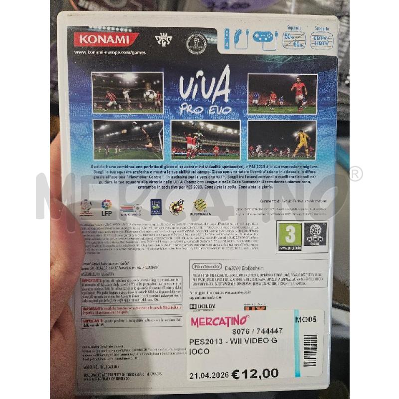 PES2013 - WII VIDEO GIOCO  | Mercatino dell'Usato Modena 2