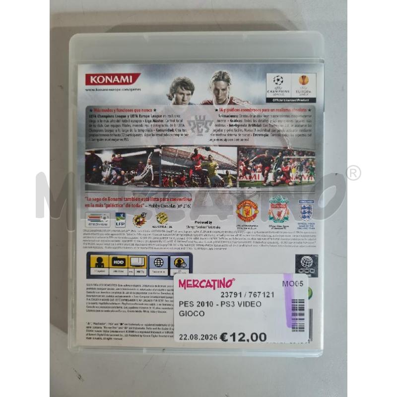 PES 2010 - PS3 VIDEO GIOCO  | Mercatino dell'Usato Modena 2