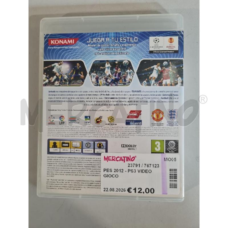 PES 2012 - PS3 VIDEO GIOCO  | Mercatino dell'Usato Modena 2