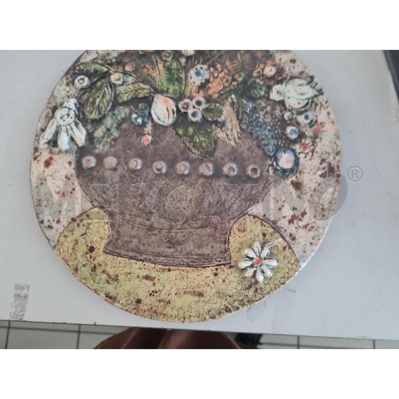 PIASTRA DECORATIVA RAKU CESTO FIORI | Mercatino dell'Usato Modena 1