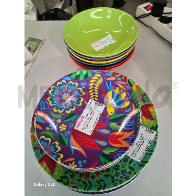 PIATTI PZ. 6X3 EXCELSA MEXICAN FLOWERS  | Mercatino dell'Usato Modena 1
