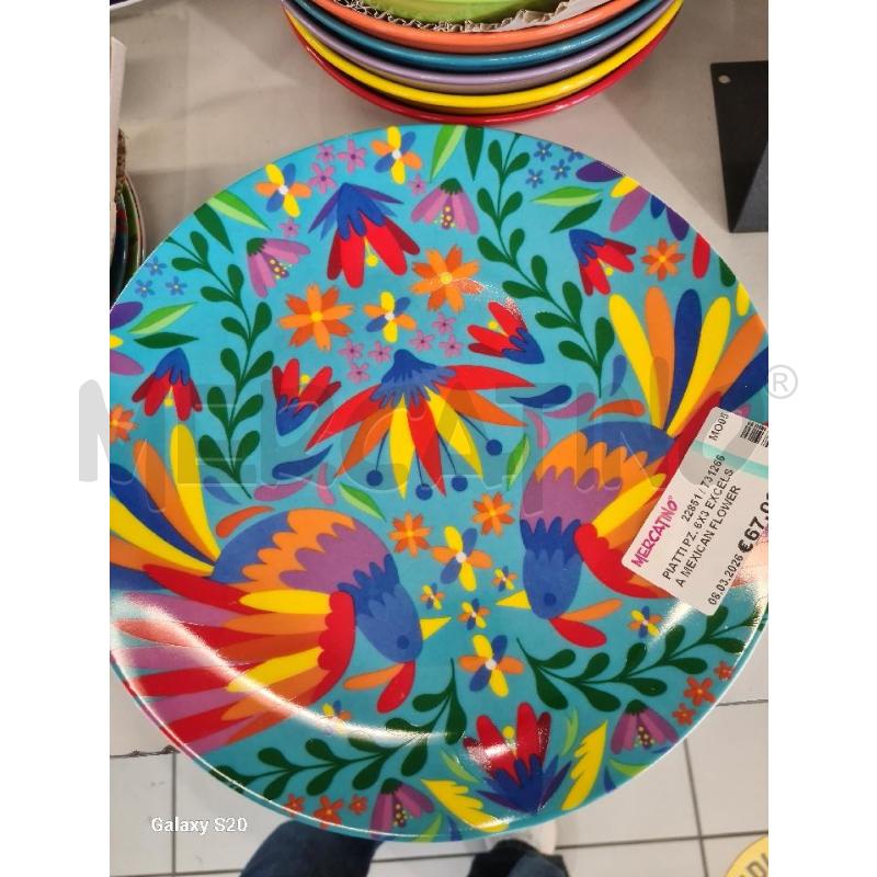 PIATTI PZ. 6X3 EXCELSA MEXICAN FLOWERS  | Mercatino dell'Usato Modena 1