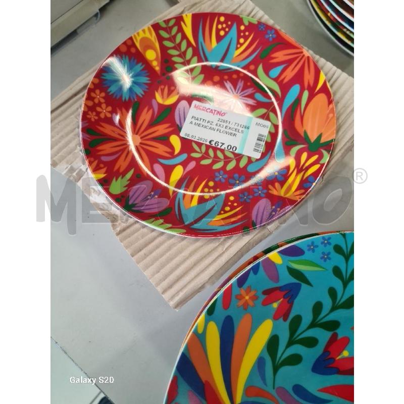 PIATTI PZ. 6X3 EXCELSA MEXICAN FLOWERS  | Mercatino dell'Usato Modena 2