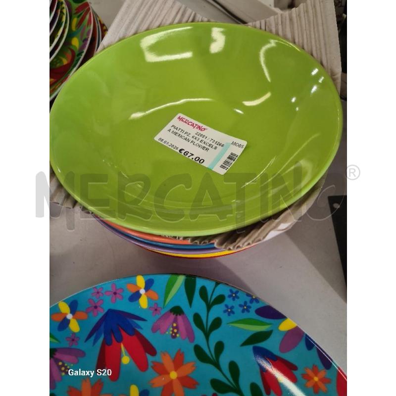 PIATTI PZ. 6X3 EXCELSA MEXICAN FLOWERS  | Mercatino dell'Usato Modena 3