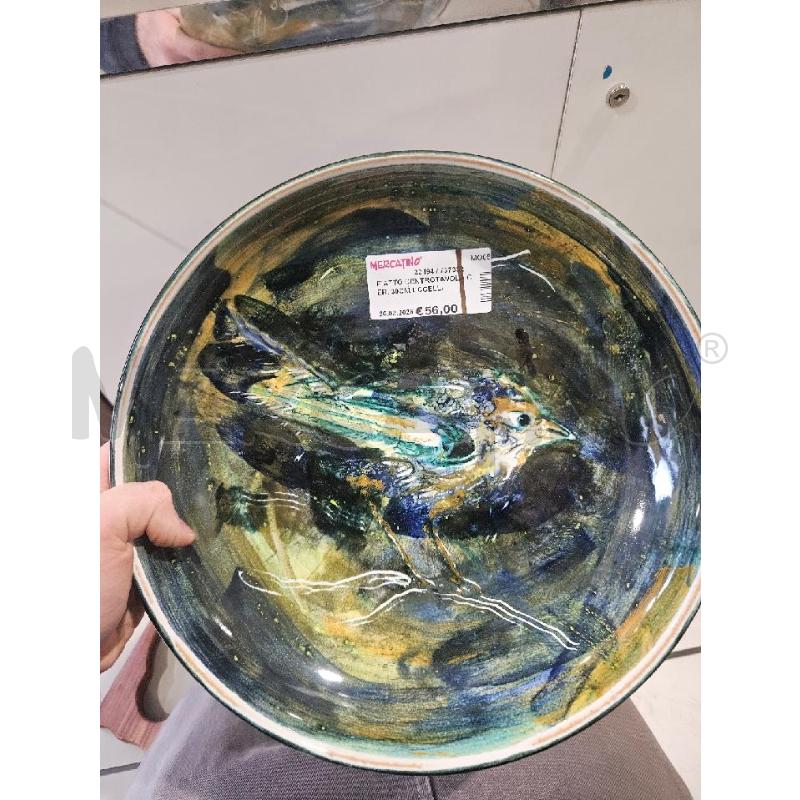 PIATTO CENTROTAVOLA CER. 30CM UCCELLINO | Mercatino dell'Usato Modena 1