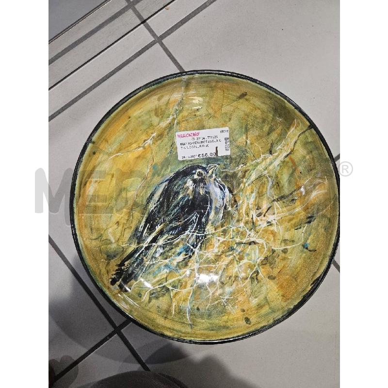 PIATTO CENTROTAVOLA CER. UCCELLINO 30CM | Mercatino dell'Usato Modena 1