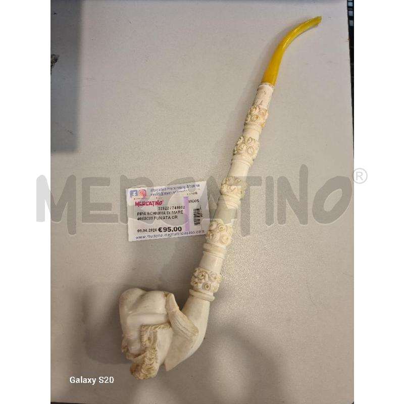 PIPA SCHIUMA DI MARE 40X8CM FUMATA CREPA SBECCATURE | Mercatino dell'Usato Modena 1