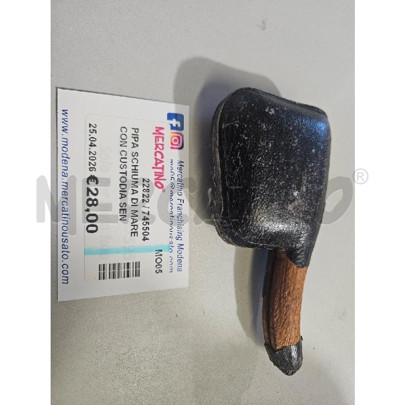 PIPA SCHIUMA DI MARE CON CUSTODIA SENZA BOCCHINO CERVO INTAGLIATO | Mercatino dell'Usato Modena 4